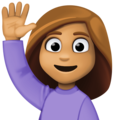 Woman Raising Hand Emoji Facebook