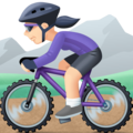 Woman Mountain Biking Emoji Facebook