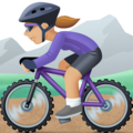 Woman Mountain Biking Emoji Facebook