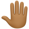 Raised Back Of Hand Emoji Facebook