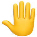 Raised Back Of Hand Emoji Facebook