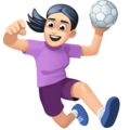 Woman Playing Handball Emoji Facebook