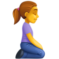 Woman Kneeling Facing Right Emoji Facebook