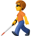 Person With White Cane Emoji Facebook