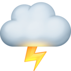 Cloud With Lightning Emoji Facebook