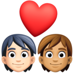 Couple With Heart Emoji Facebook