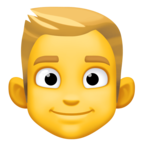 Man Blond Hair Emoji Facebook