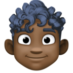 Man Curly Hair Emoji Facebook