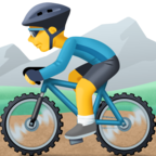 Man Mountain Biking Emoji Facebook
