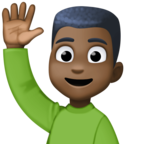 Man Raising Hand Emoji Facebook