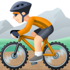 Person Mountain Biking Emoji Facebook