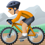Person Mountain Biking Emoji Facebook