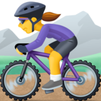 Woman Mountain Biking Emoji Facebook