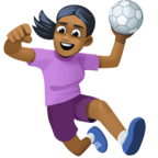 Woman Playing Handball Emoji Facebook