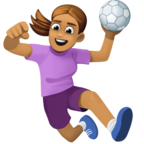 Woman Playing Handball Emoji Facebook