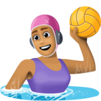 Woman Playing Water Polo Emoji Facebook