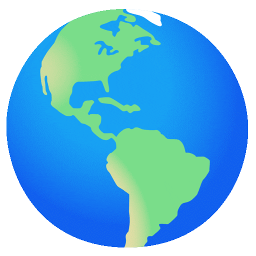 Globe Showing Americas Emoji Google-animated