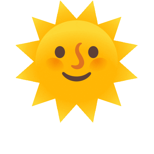 Sun With Face Emoji Google-animated