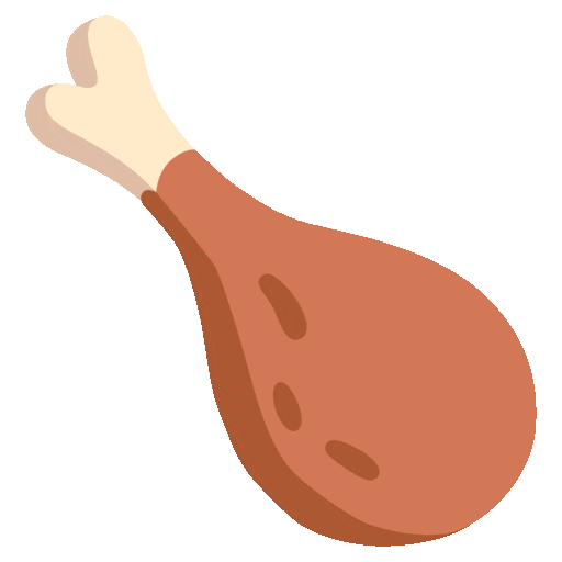 Poultry Leg Emoji Google-animated