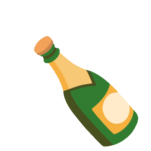 Bottle With Popping Cork Emoji Google-animated