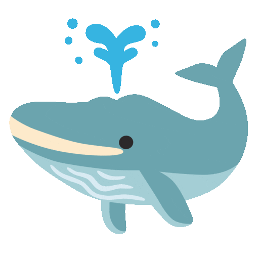 Spouting Whale Emoji Google-animated