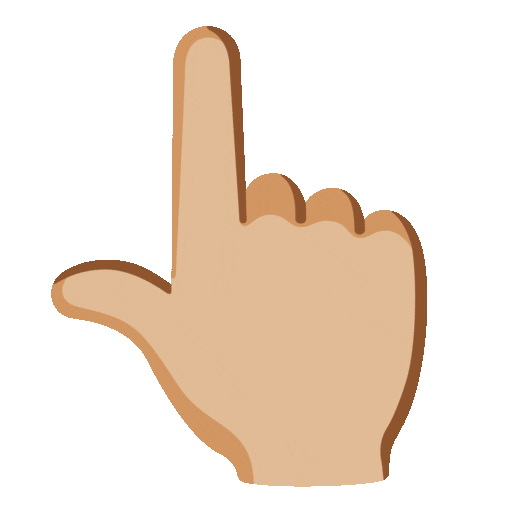 Backhand Index Pointing Up Emoji Google-animated