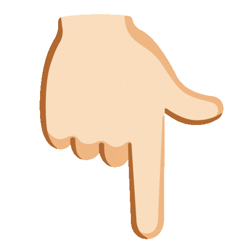 Backhand Index Pointing Down Emoji Google-animated