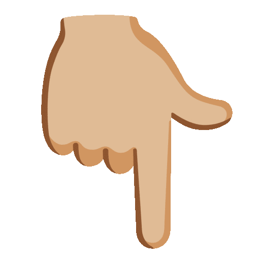 Backhand Index Pointing Down Emoji Google-animated