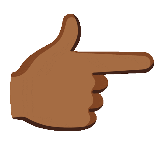 Backhand Index Pointing Right Emoji Google-animated
