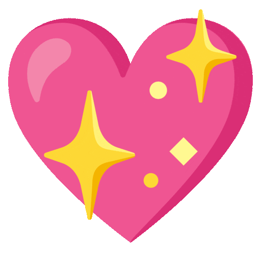 Sparkling Heart Emoji Google-animated