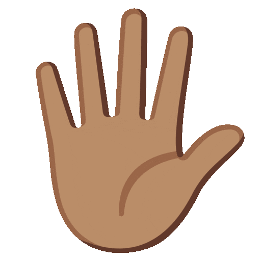 Hand With Fingers Splayed Emoji Google-animated