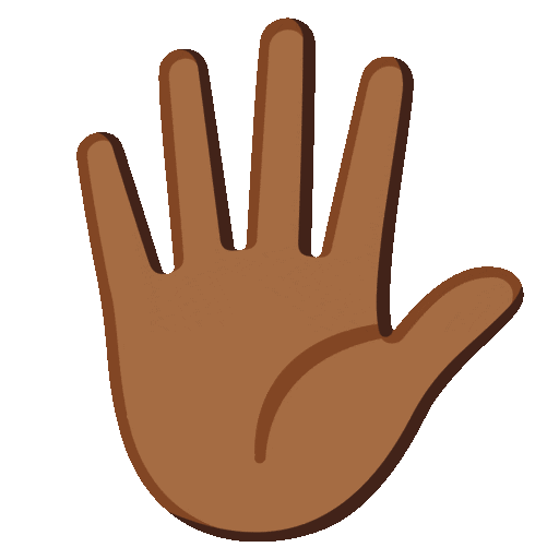 Hand With Fingers Splayed Emoji Google-animated