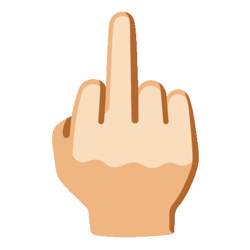 Middle Finger Emoji Google-animated