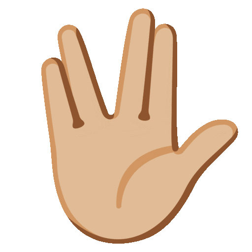 Vulcan Salute Emoji Google-animated