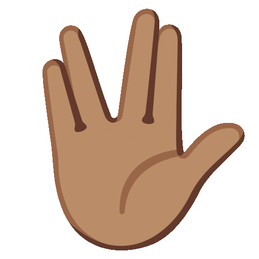 Vulcan Salute Emoji Google-animated
