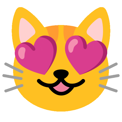 Smiling Cat With Heart Eyes Emoji Google-animated
