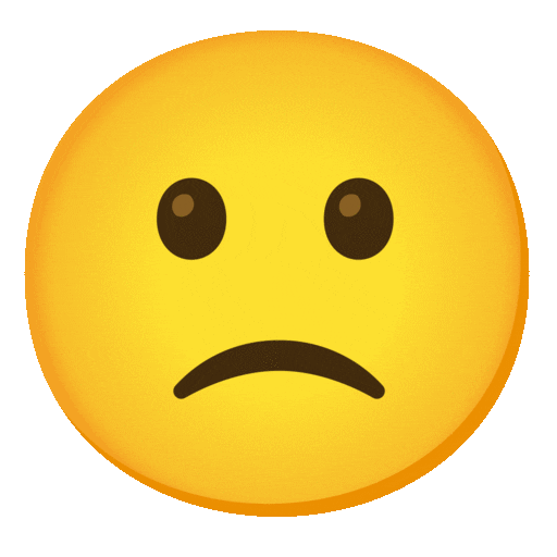 Slightly Frowning Face Emoji Google-animated