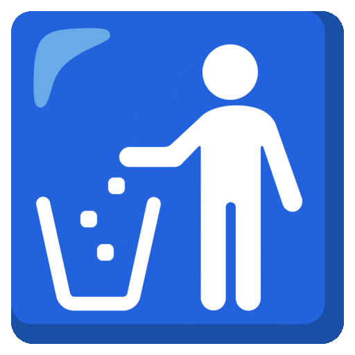 Litter In Bin Sign Emoji Google-animated