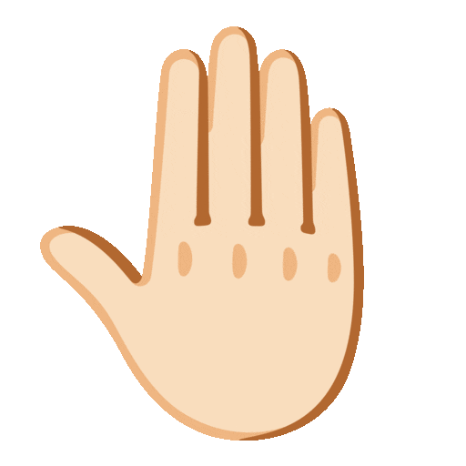 Raised Back Of Hand Emoji Google-animated