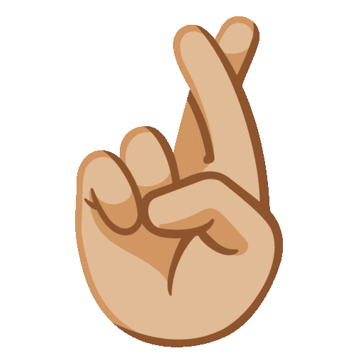 Crossed Fingers Emoji Google-animated