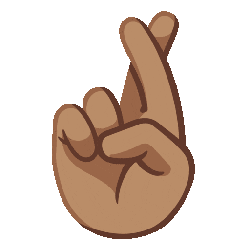 Crossed Fingers Emoji Google-animated