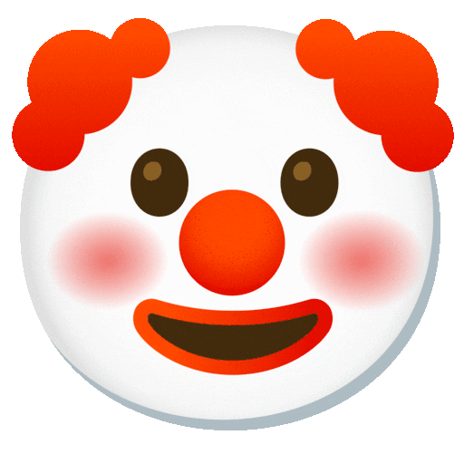 Clown Face Emoji Google-animated