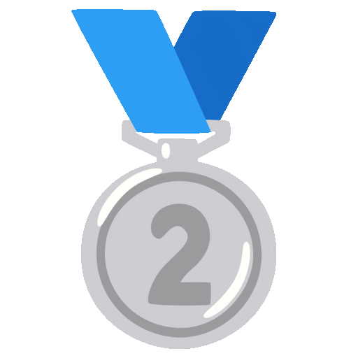 2nd Place Medal Emoji Google-animated