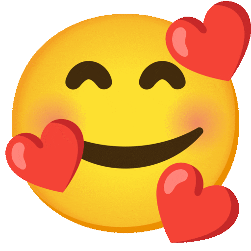 Smiling Face With Hearts Emoji Google-animated