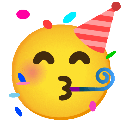 Partying Face Emoji Google-animated