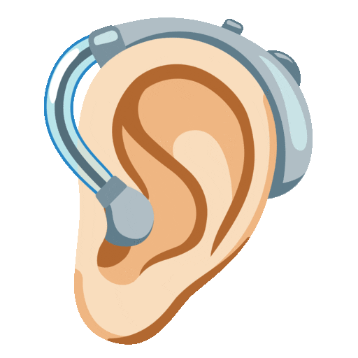 Ear With Hearing Aid Emoji Google-animated