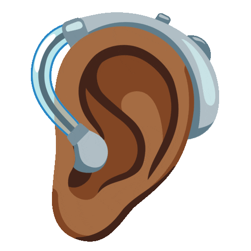 Ear With Hearing Aid Emoji Google-animated