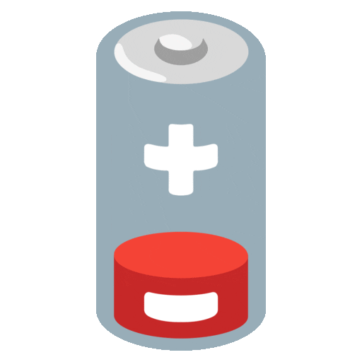 Low Battery Emoji Google-animated
