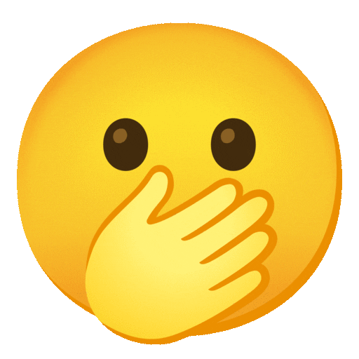 Face With Open Eyes And Hand Over Mouth Emoji Google-animated