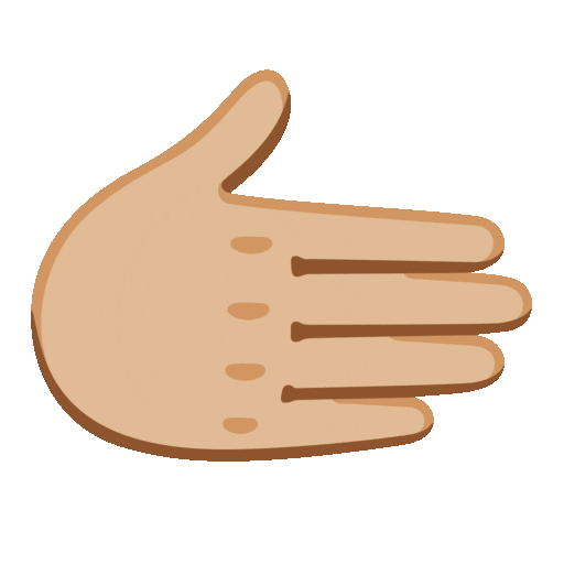 Rightwards Hand Emoji Google-animated